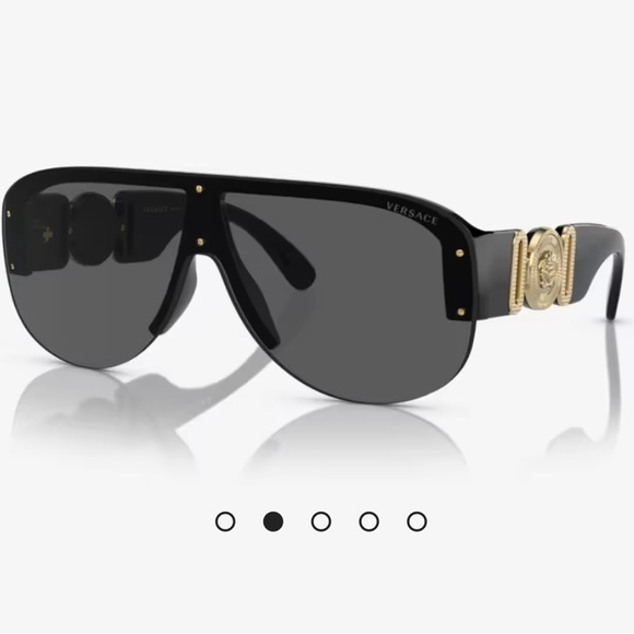 Versace Black Men’s Designer Aviator VE 4391 Medusa Sunglasses - Picture 1 of 10